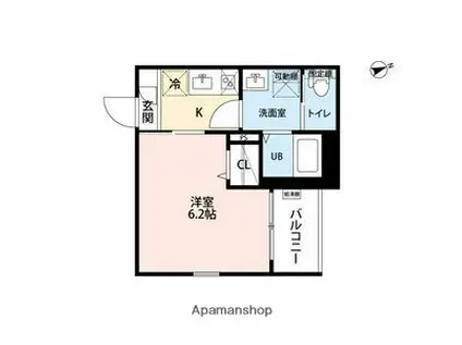 ROBOT HOME 鶴里(1K/3階)の間取り写真