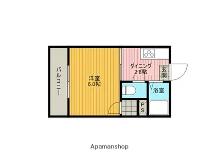 ハイム桜台(1K/2階)の間取り写真