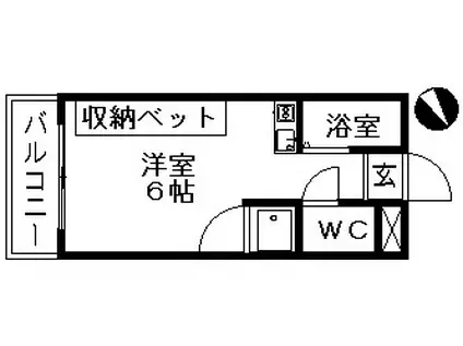 VITA六番町(ワンルーム/8階)の間取り写真