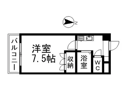 エクセルシオール金山(1K/6階)の間取り写真