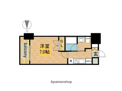 レジディア鶴舞(1K/10階)の間取り写真