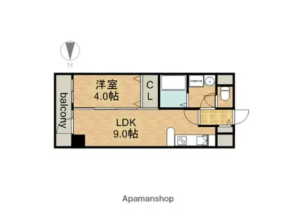 ヴェルジュコートⅠ(1LDK/2階)の間取り写真