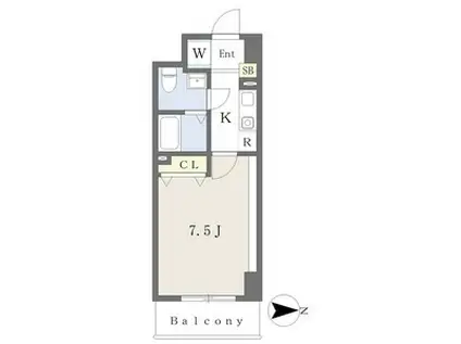 VIOLA KANAYAMA(1K/5階)の間取り写真