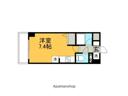 RIDGE堀田(ワンルーム/3階)の間取り写真