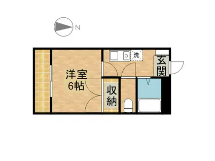 アメニティ名駅(1K/3階)の間取り写真