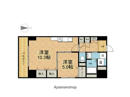プレステージ新栄(1LDK/4階)の間取り写真