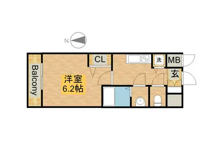 プレサンス金山コネクト(1K/12階)の間取り写真