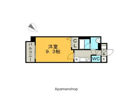 ルクレ新栄レジデンス(1K/6階)の間取り写真