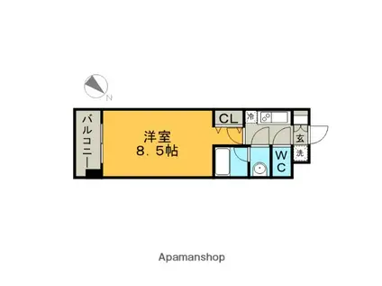 ルクレ新栄レジデンス(1K/3階)の間取り写真