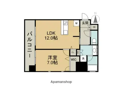 ファーストレジデンス栄(1LDK/11階)の間取り写真