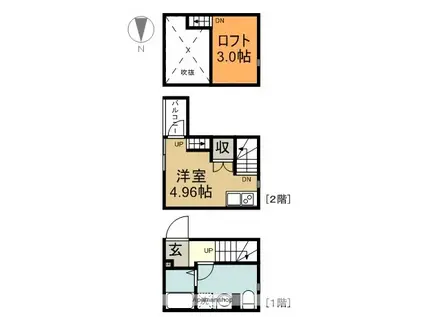 ARMY Ⅱ(ワンルーム/1階)の間取り写真