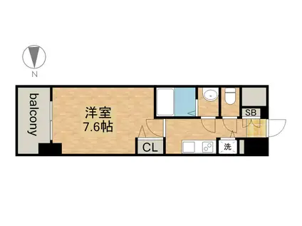 プレサンス東別院駅前(1K/7階)の間取り写真