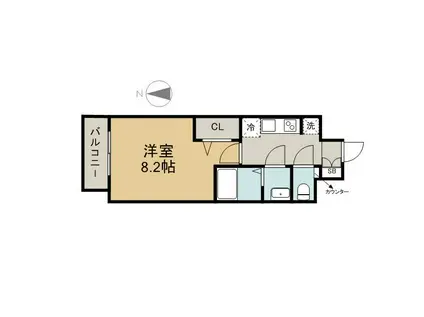 プレサンス広小路通パルス(1K/9階)の間取り写真