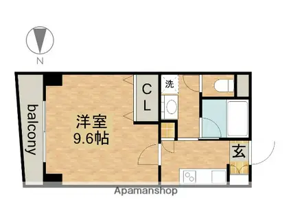 ラフォーレ金山(1K/9階)の間取り写真