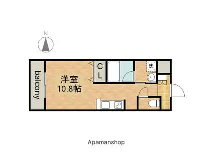 セントフィオーレ神宮(ワンルーム/3階)の間取り写真