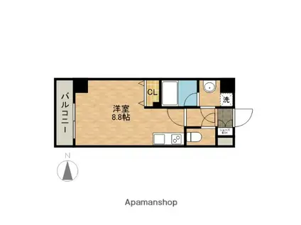 シェモア大須(ワンルーム/3階)の間取り写真