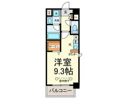 Z・R東別院(ワンルーム/3階)の間取り写真