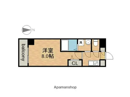 エスリード上前津エアスタ(1K/5階)の間取り写真