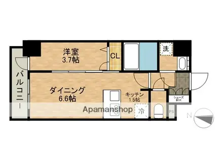 メイクスデザイン名駅南(1DK/11階)の間取り写真