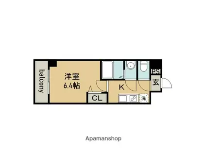 アステリ鶴舞ディオ(1K/14階)の間取り写真