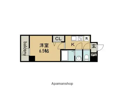 アステリ鶴舞ディオ(1K/12階)の間取り写真