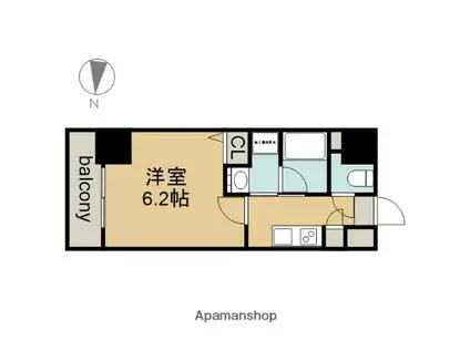 CAVANA新栄(1K/7階)の間取り写真