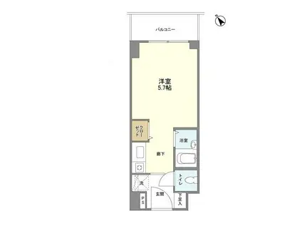 ディオケネス(ワンルーム/4階)の間取り写真