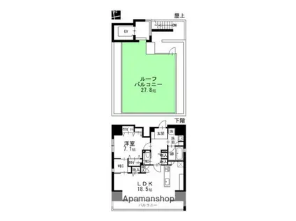 サンシャイン大須(1LDK/11階)の間取り写真