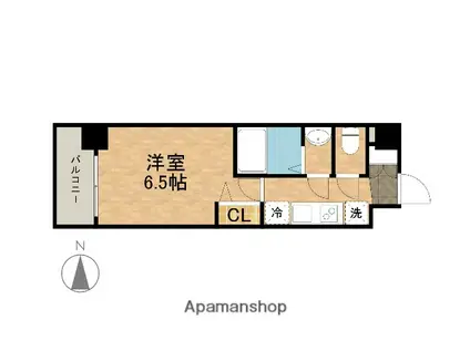 メイクス矢場町Ⅱ(1K/8階)の間取り写真