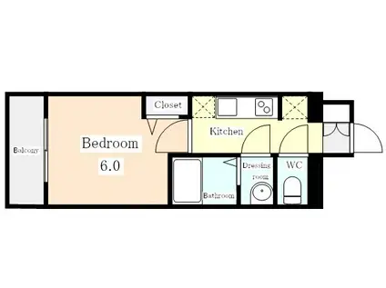 ディアレイシャス矢場町(1K/8階)の間取り写真