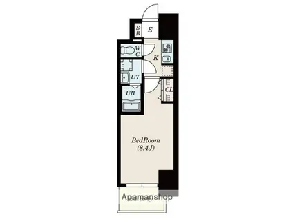 S-RESIDENCE山王(1K/12階)の間取り写真