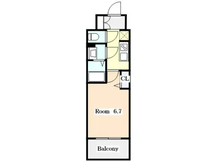 プレサンス上前津エレスタ(1K/13階)の間取り写真
