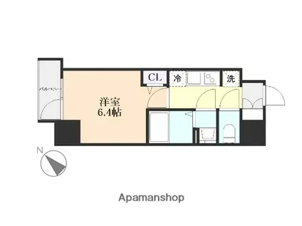 メイクス熱田神宮(1K/5階)の間取り写真