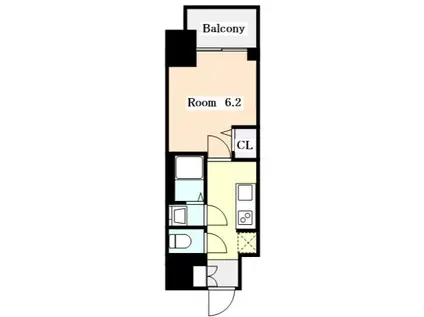 プレサンスTHE大須観音(1K/4階)の間取り写真