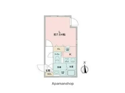 QUADOR御器所(1K/5階)の間取り写真