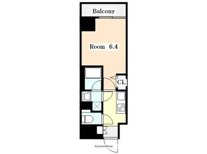 ディアレイシャス大須観音Ⅲ(1K/8階)の間取り写真