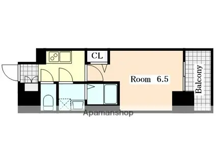 ファステート栄セントラル(1K/4階)の間取り写真