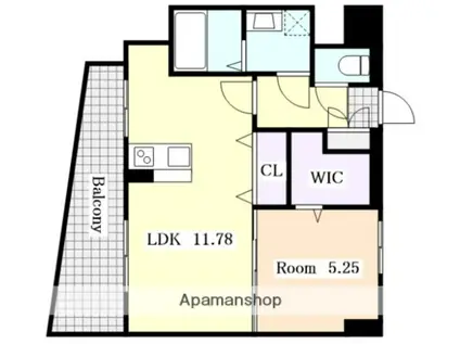 H-CLASSY TAKAOKA(1LDK/10階)の間取り写真