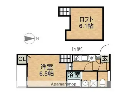 ATTA HOUSE(1K/2階)の間取り写真