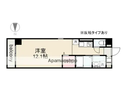 丸の内エンブルコート(1K/9階)の間取り写真