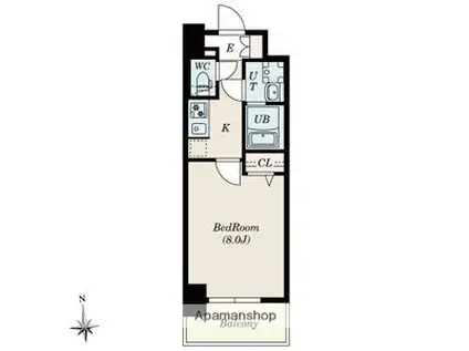 S-RESIDENCE尾頭橋BEAUTE(1K/7階)の間取り写真