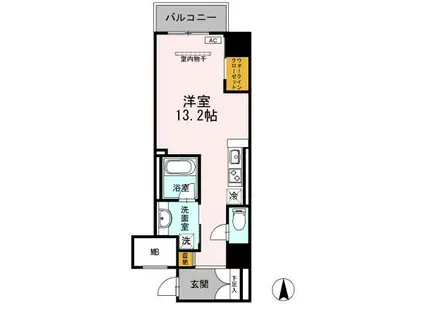 御幸レジデンス丸の内(ワンルーム/4階)の間取り写真
