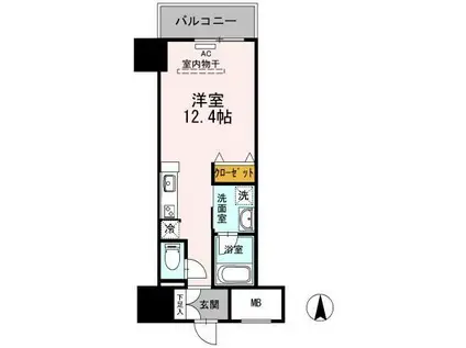 御幸レジデンス丸の内(ワンルーム/5階)の間取り写真