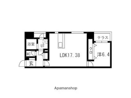 三の丸殿(1LDK/2階)の間取り写真