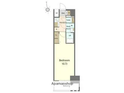 CRESTTAPP金山(1K/1階)の間取り写真