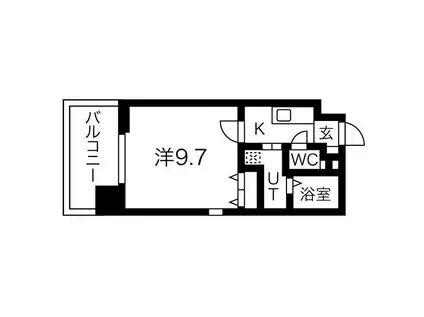 THE BRICKS(1K/6階)の間取り写真