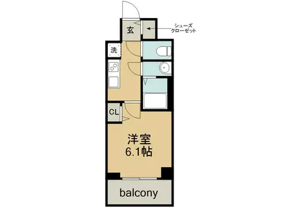 プレサンス上前津ディアシス(1K/3階)の間取り写真