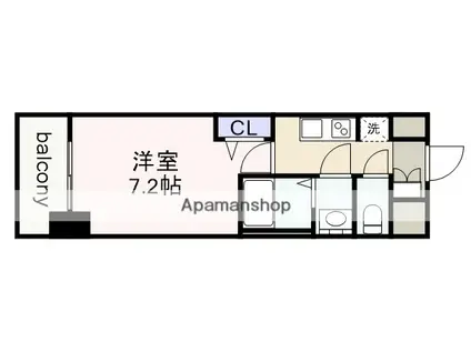 アドバンス名古屋アウリィ(1K/2階)の間取り写真