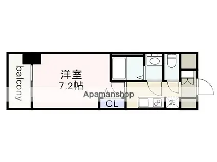 アドバンス名古屋アウリィ(1K/2階)の間取り写真