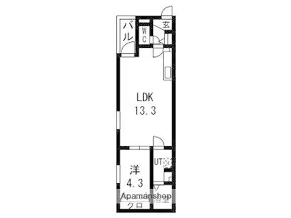 GRANVITA吹上(1LDK/2階)の間取り写真